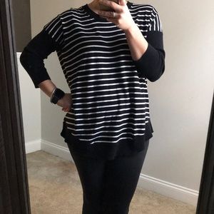 J Crew 3/4 stripe sweater